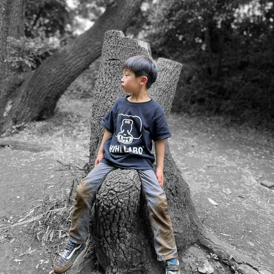 "HiHi LABO" Icon & Logo Print T-shirt for kids/youth