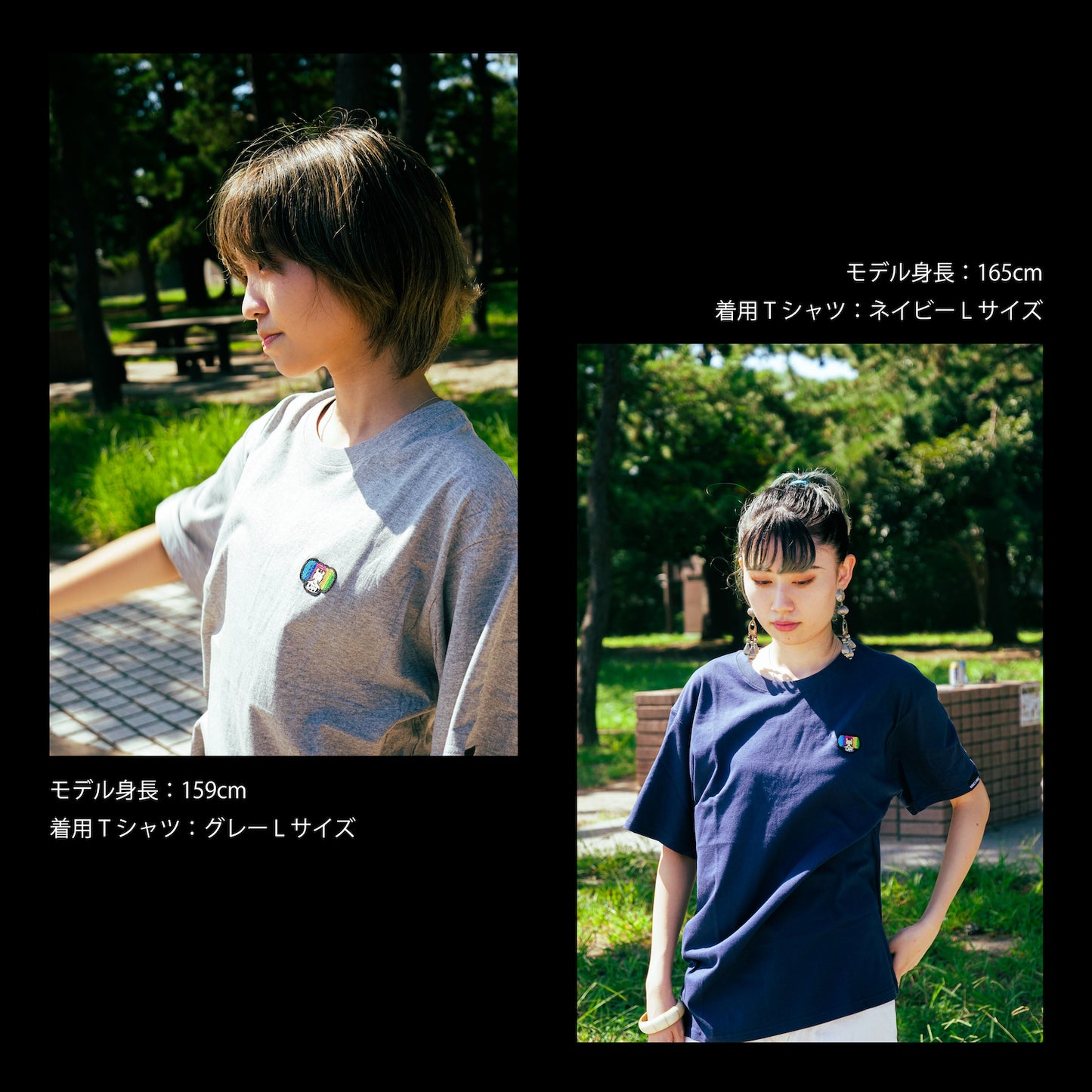 HiHi LABO  icon embroidery T-shirt