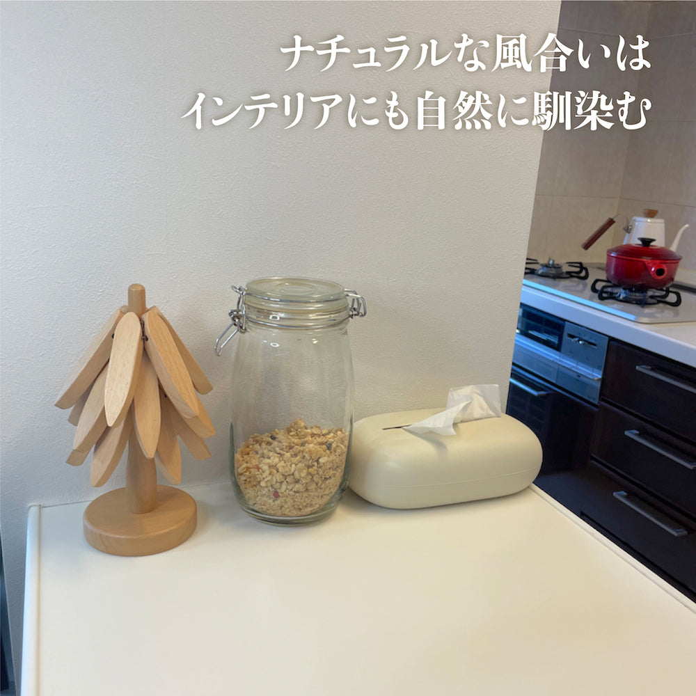mokkii ツリー型 木製鍋敷き Trivets Tree