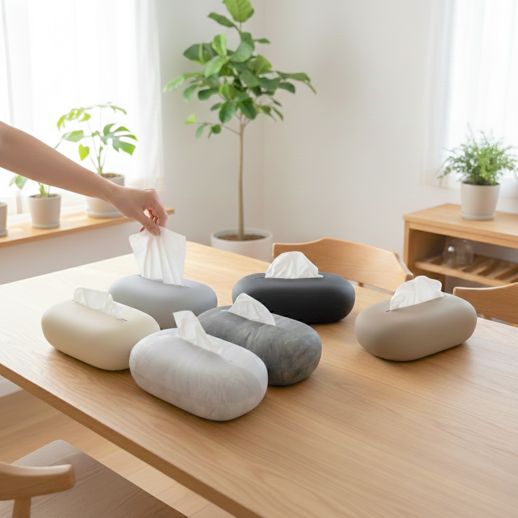 HiHi LABOオリジナル シリコン製ティッシュケース(コンパクトサイズソフトパック専用)