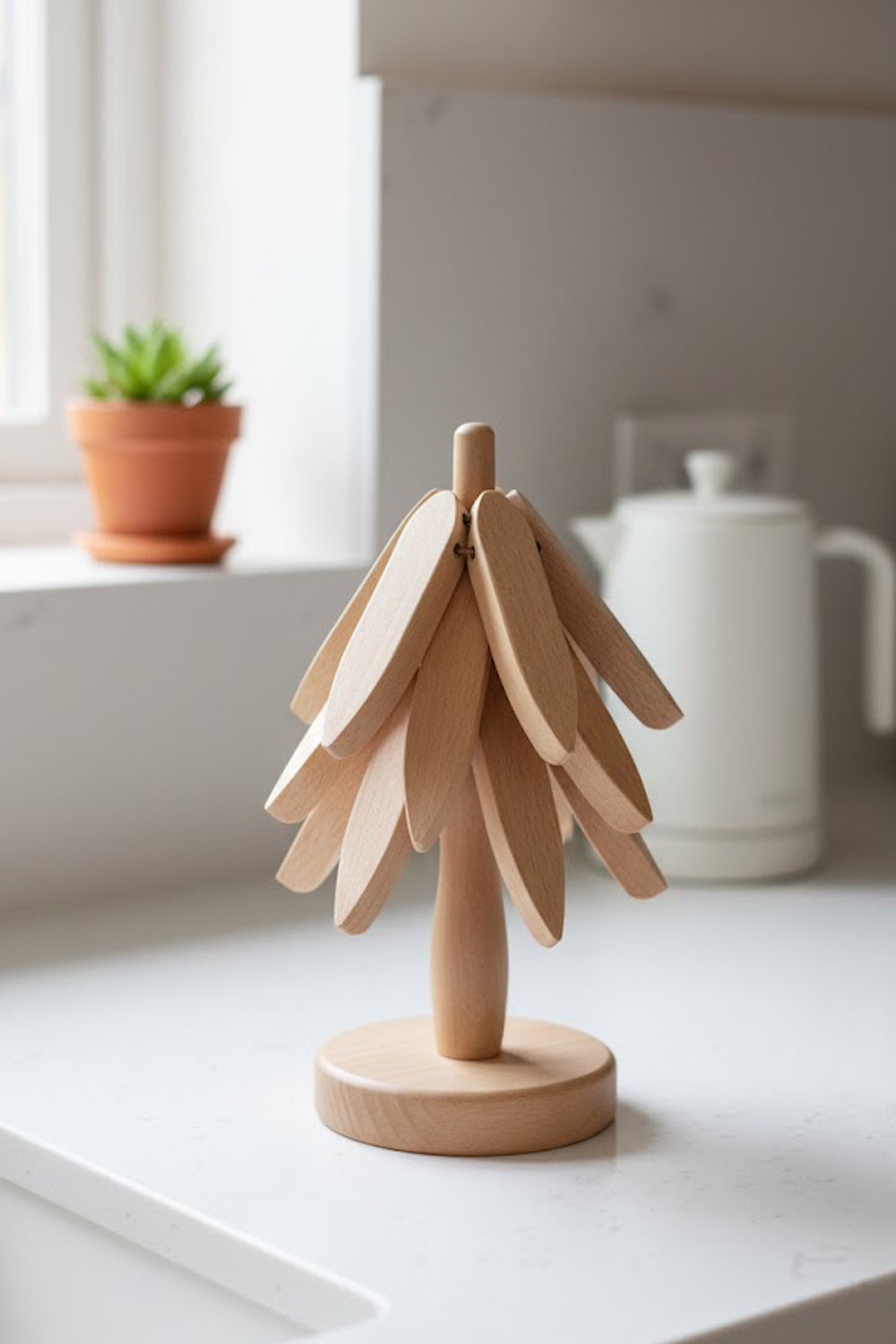 mokkii ツリー型 木製鍋敷き Trivets Tree